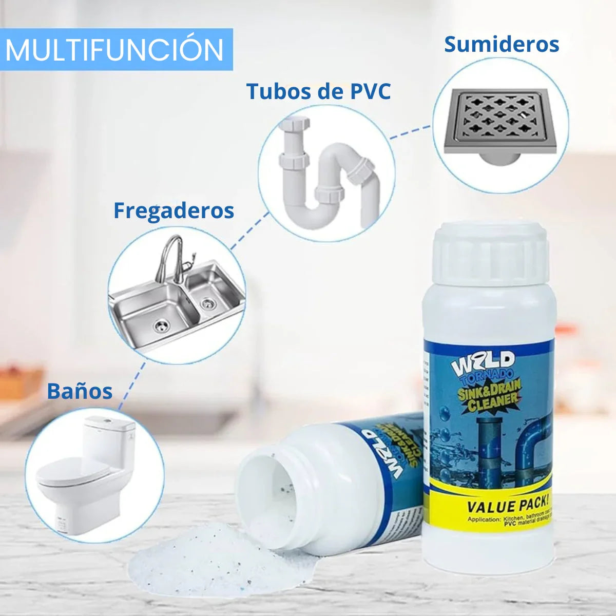 Wild Tornado™ – Destapa tu tubería en minutos sin esfuerzo