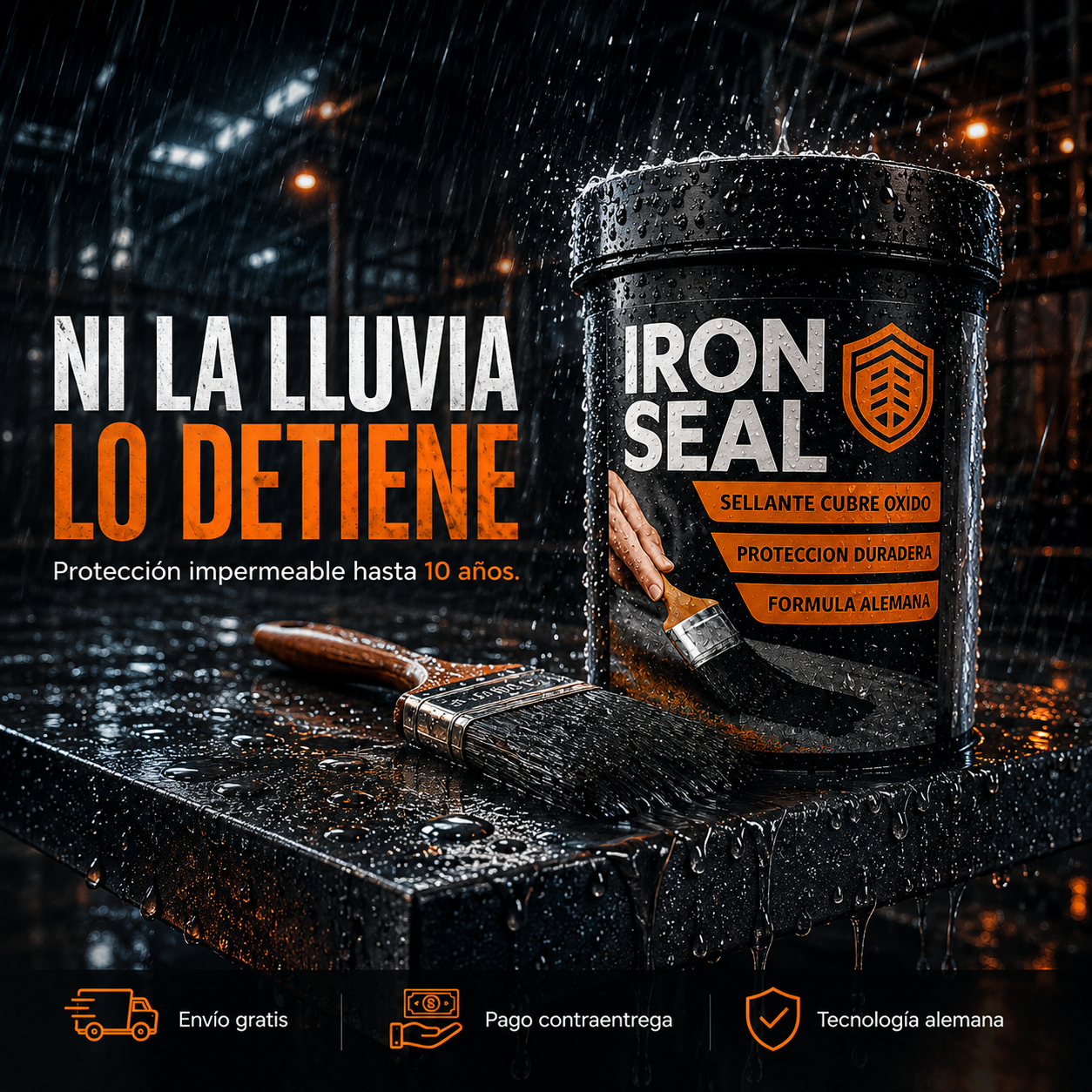 Iron Seal™ — Pintura Anticorrosiva Alemana 500g | Elimina el óxido sin lijar