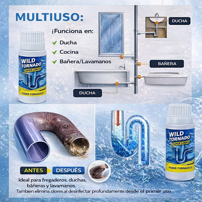 Wild Tornado™ – Destapa tu tubería en minutos sin esfuerzo