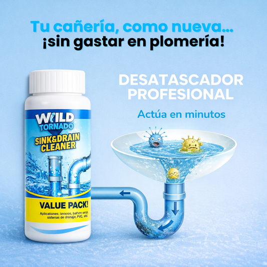 Wild Tornado™ – Destapa tu tubería en minutos sin esfuerzo