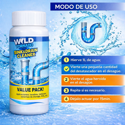 Wild Tornado™ – Destapa tu tubería en minutos sin esfuerzo