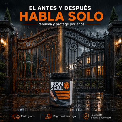 Iron Seal™ — Pintura Anticorrosiva Alemana 500g | Elimina el óxido sin lijar