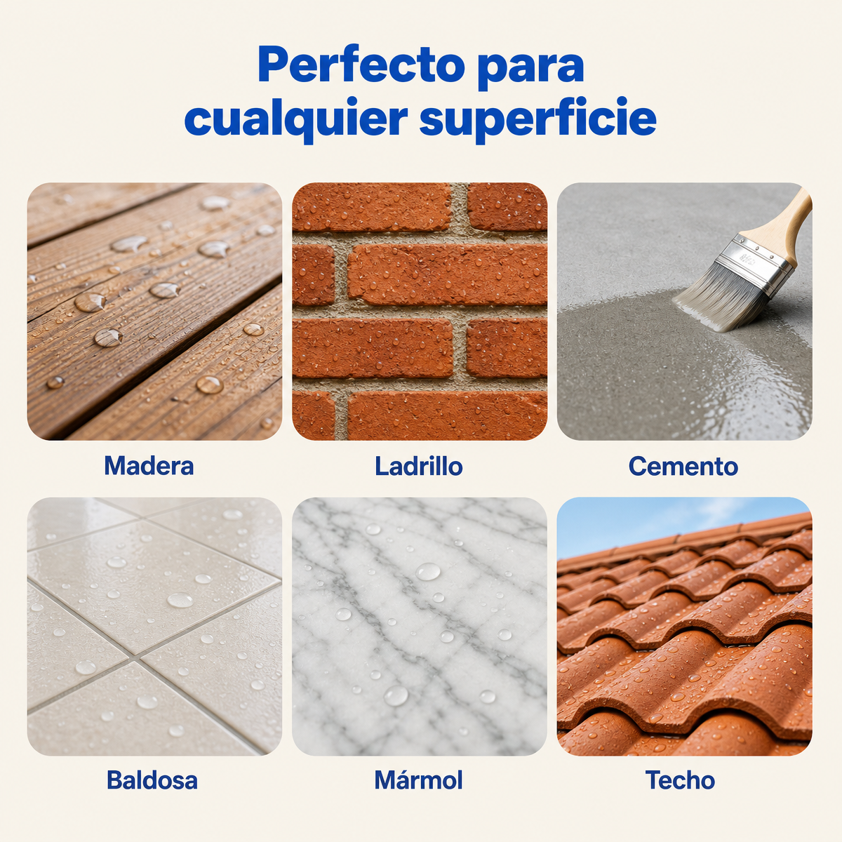 Perfecto para cualquier superficie