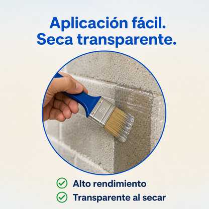 Aplicación fácil, seca transparente