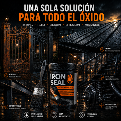 Iron Seal™ — Pintura Anticorrosiva Alemana 500g | Elimina el óxido sin lijar