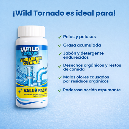 Wild Tornado™ – Destapa tu tubería en minutos sin esfuerzo